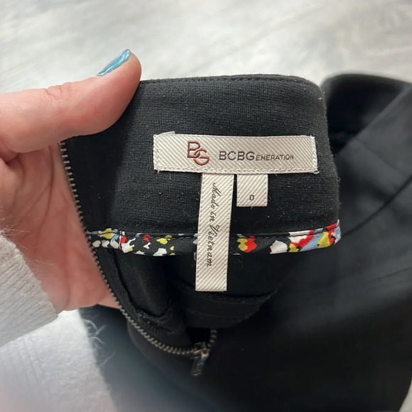 BCBGeneration black  mini shirt black size 0 - Picture 6 of 6